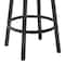 Armen Living Dalza Swivel Counter Stool in Black Finish with Gray Faux Leather 840254333543 - alternate 10